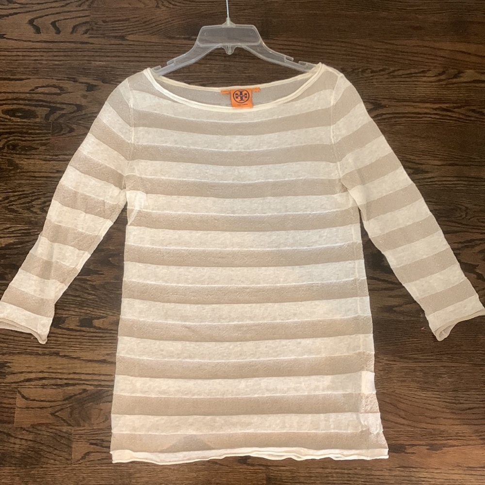 Tory Burch Gold Shimmer Top